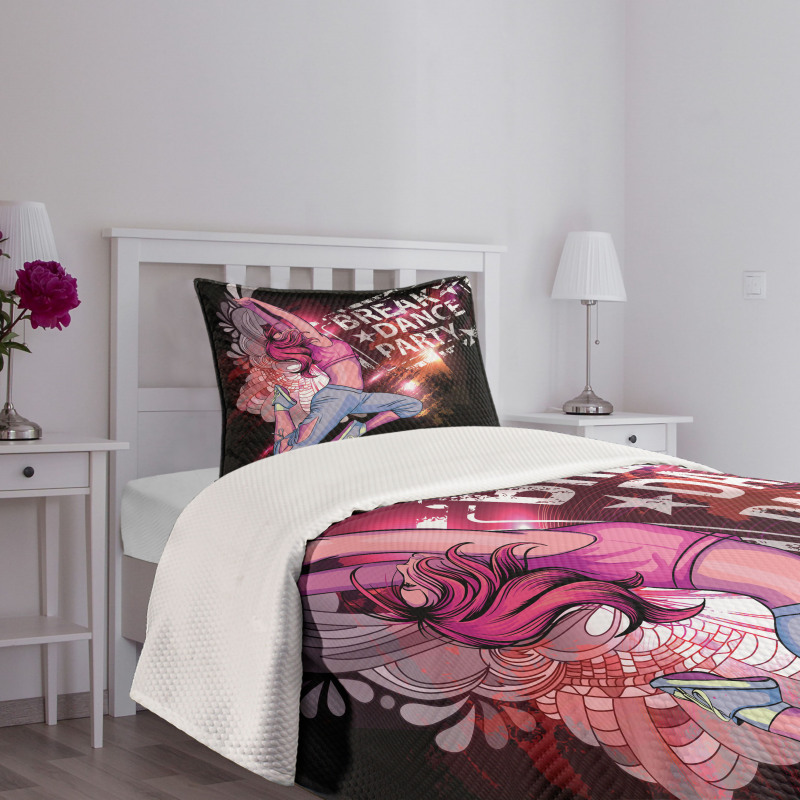 Break Dance Party Theme Bedspread Set