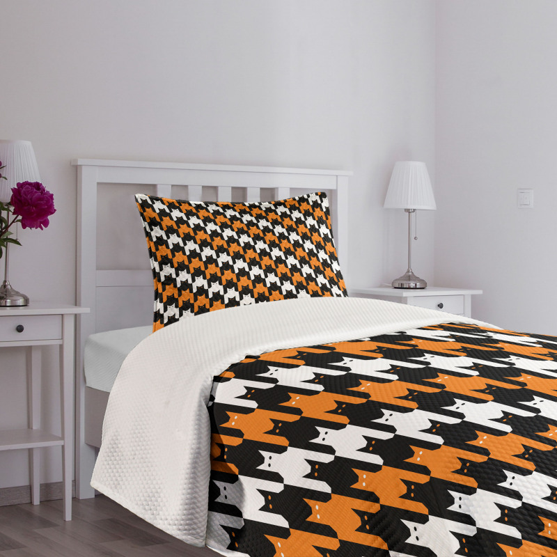 Catstooth Pattern Bedspread Set