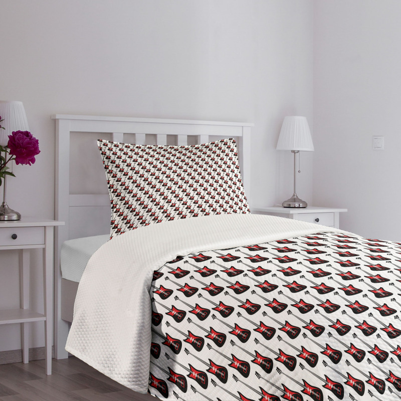 Rock Electric Guitars Bedspread Set