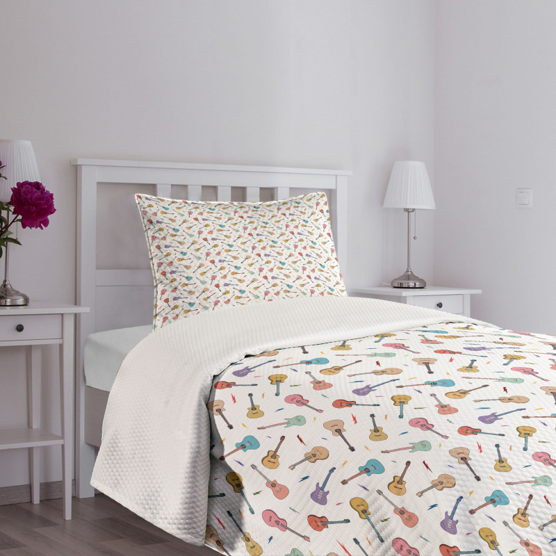 Colorful Acoustic Music Bedspread Set