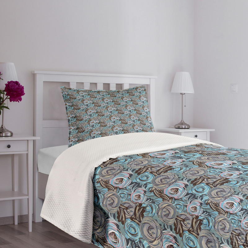 Botanical Roses Bouquet Bedspread Set