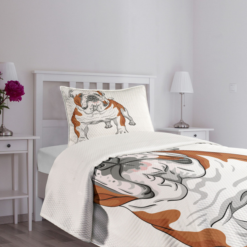 Muscular Dog Bedspread Set