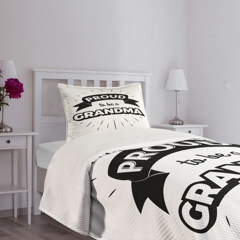 Banner and Abstract Lines Bedspread Set