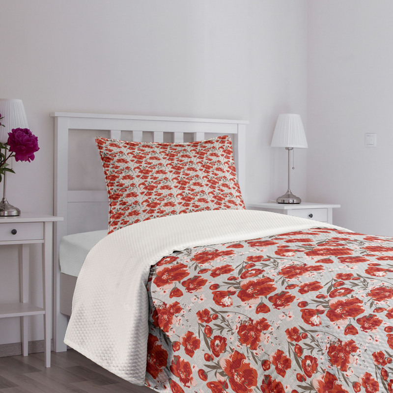 Spring Petal Foliage Bedspread Set