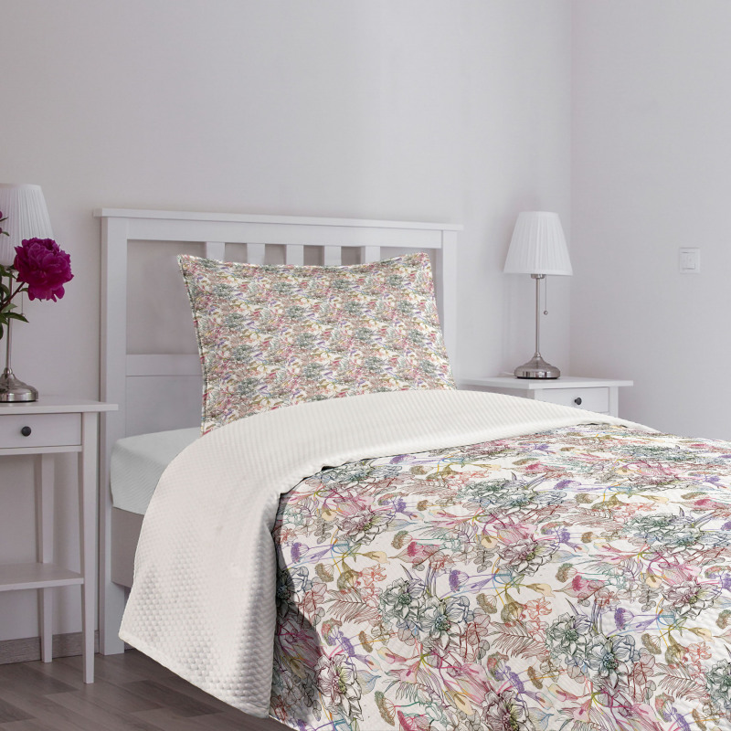 Spring Scroll Bedspread Set