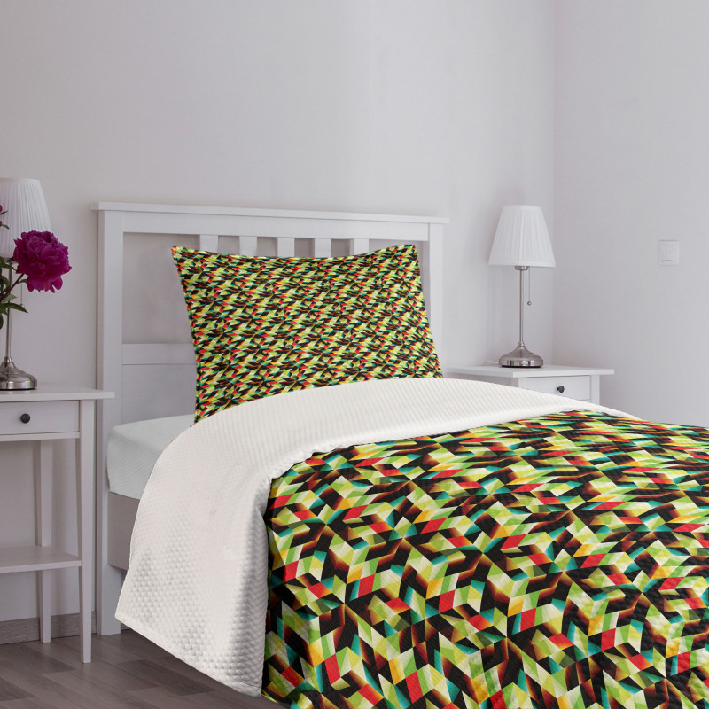 Triangles Futuristic Bedspread Set