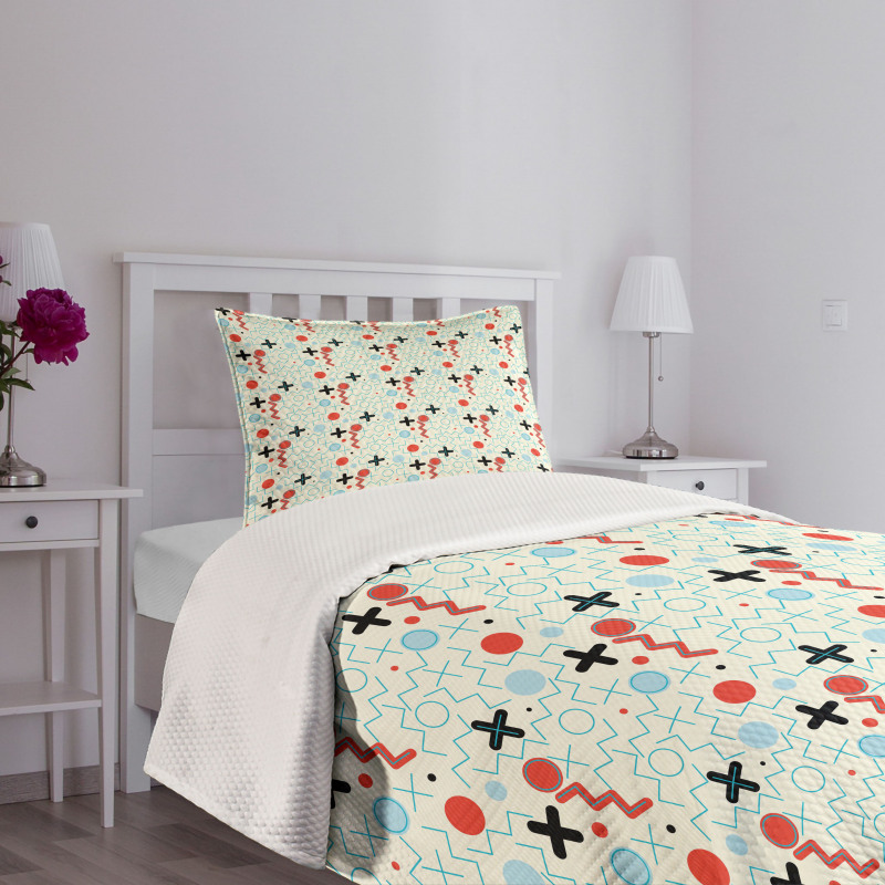 Circle Zig Zag Waves Bedspread Set