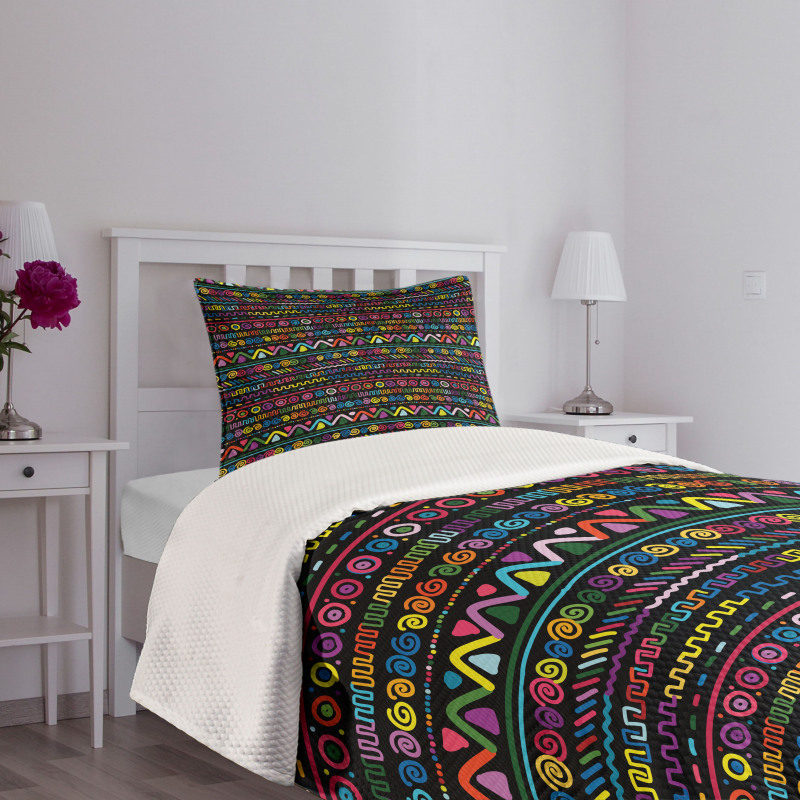 Hand Drawn Art Bedspread Set