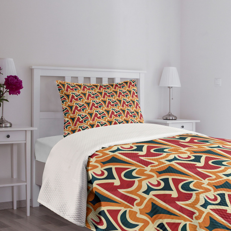 Chaotic Graffiti Art Bedspread Set