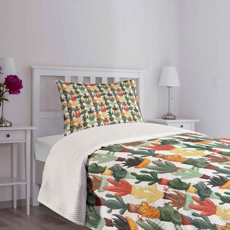 Mexican Succulent Plant Bedspread Set