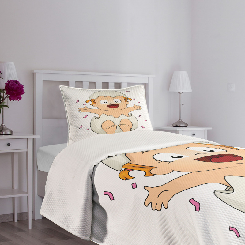 Gender Reveal Doodle Bedspread Set