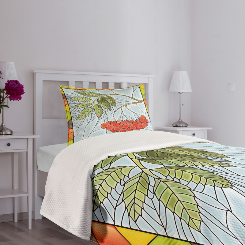 Rowan Branch Motif Bedspread Set