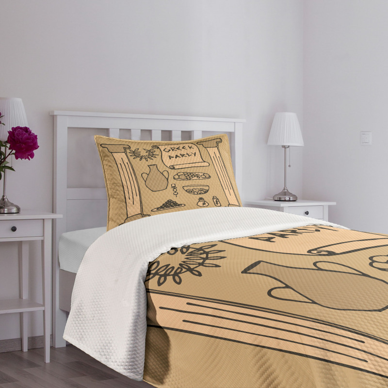 Pillars Pots Bedspread Set