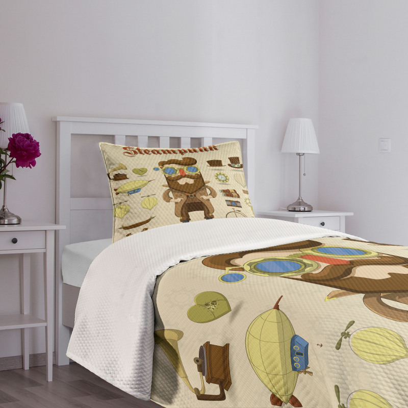 Hipster Gentleman Bedspread Set