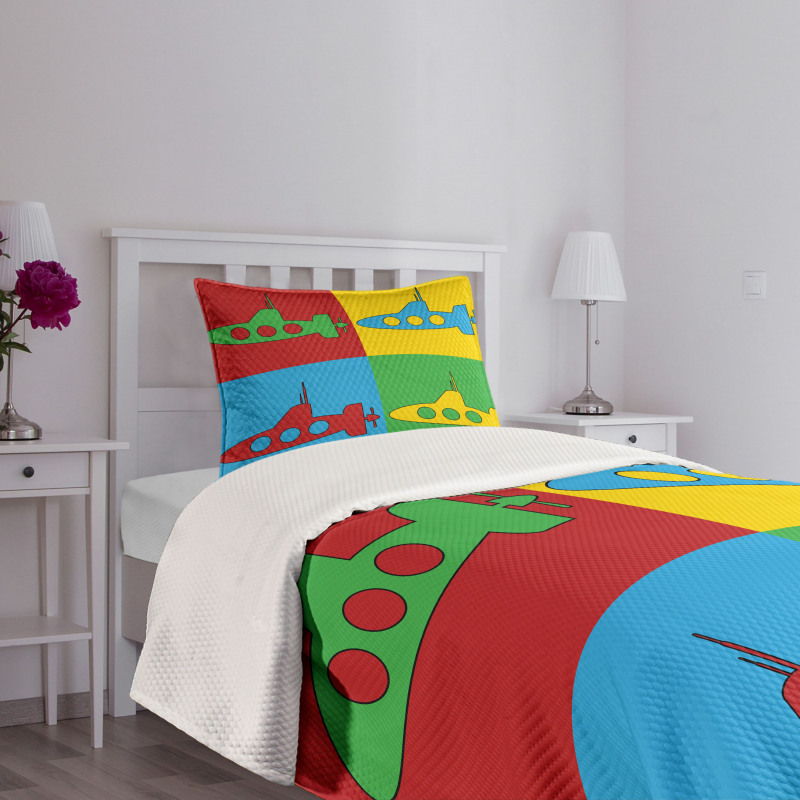 Pop Art Vessel Frames Bedspread Set