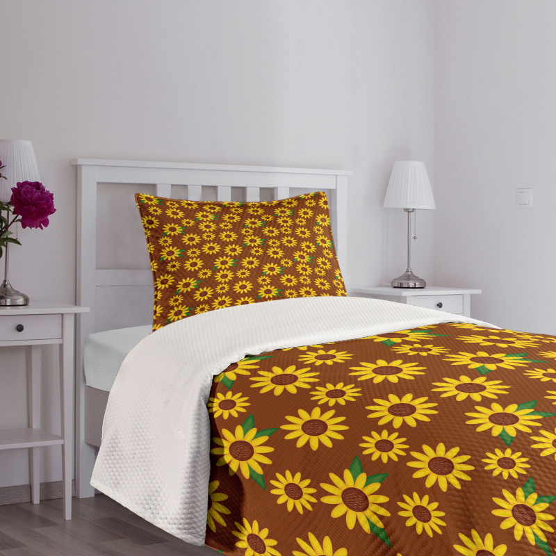 Cartoon Blossoms Bedspread Set