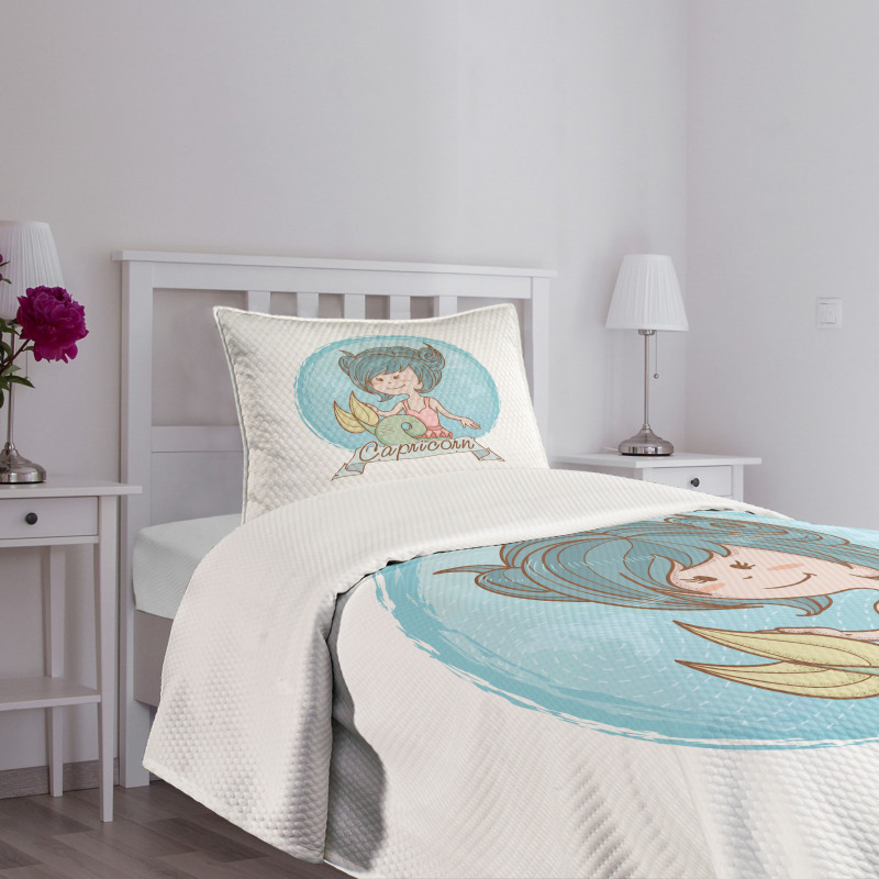 Pastel Mermaid Bedspread Set