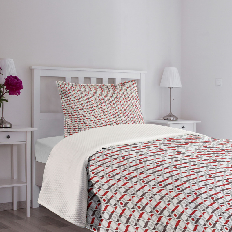 Tangled Ogee Lines Bedspread Set