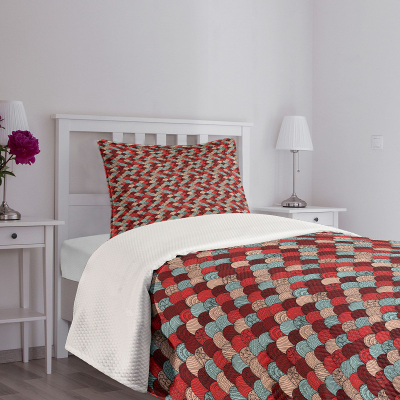 Ornamental Waves Art Bedspread Set
