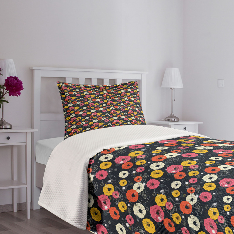 Colorful Spring Blooms Bedspread Set