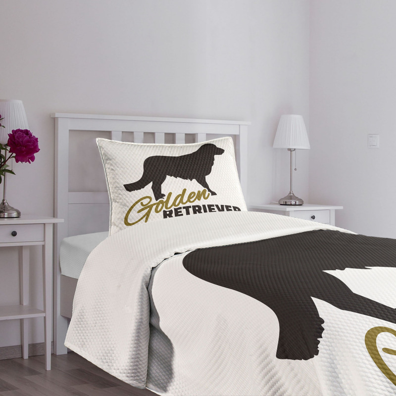 Dog Silhouette Bedspread Set