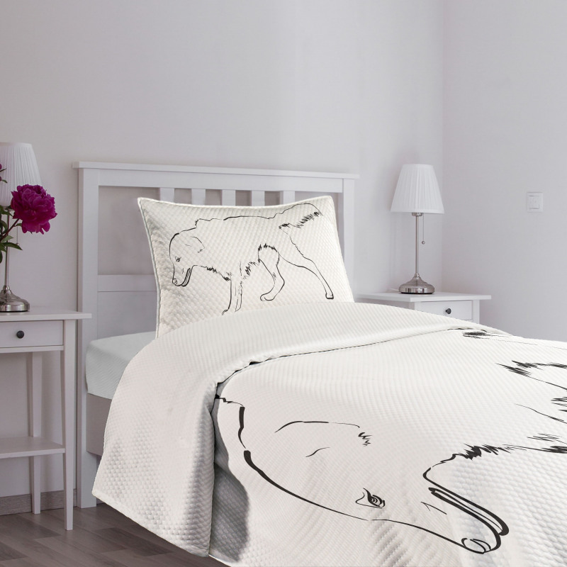 Thoroughbred Furry Bedspread Set