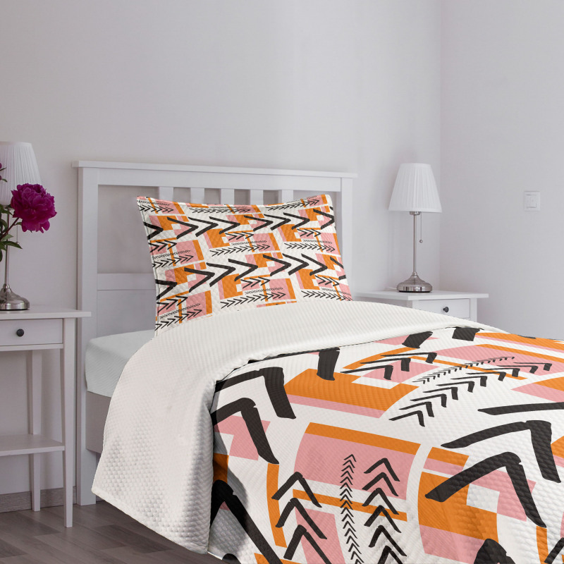 Grunge Shapes Bedspread Set