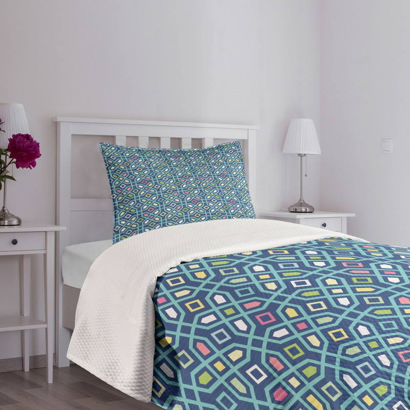 Tribal Mosaic Tiles Bedspread Set