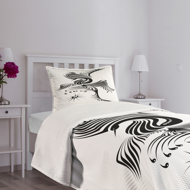 Abstract Phoenix Design Bedspread Set