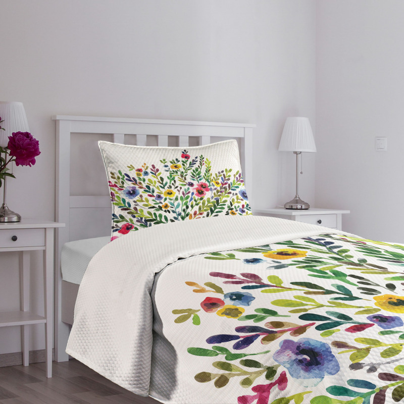 Burgeoning Nature Theme Bedspread Set