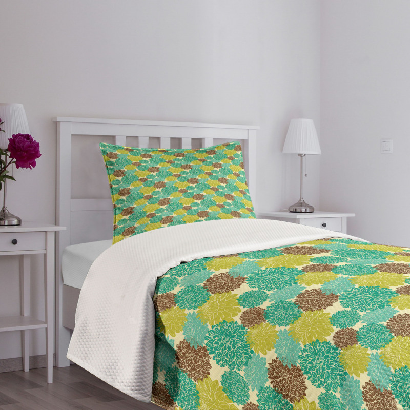 Abstract Spring Growth Bedspread Set