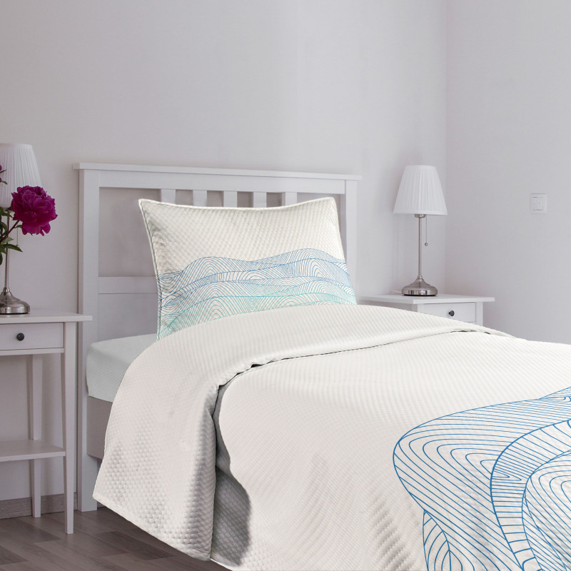 Abstract Seascape Bedspread Set