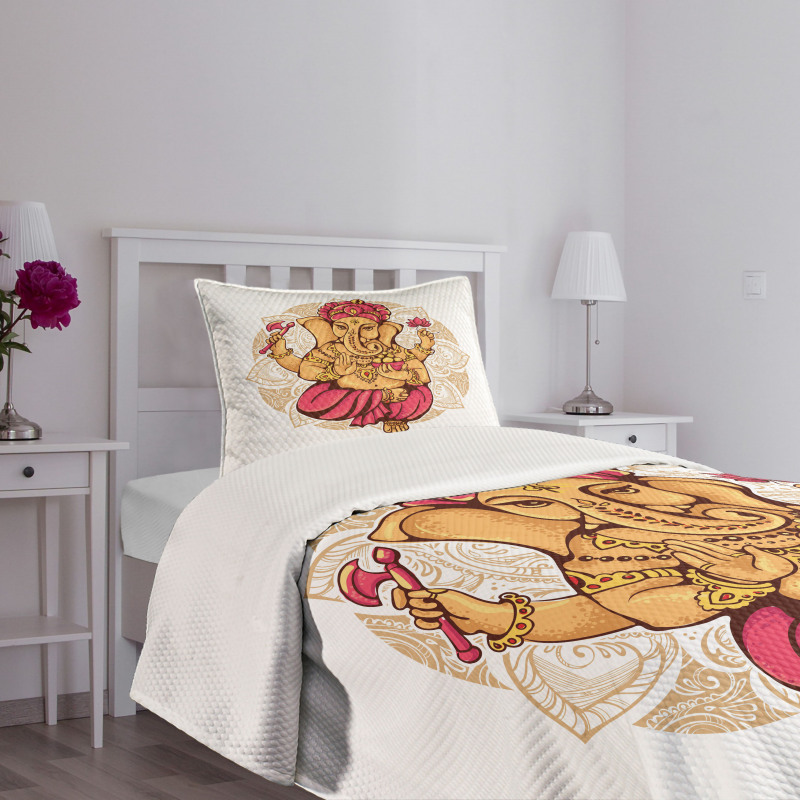 Dancing Animal Motif Art Bedspread Set