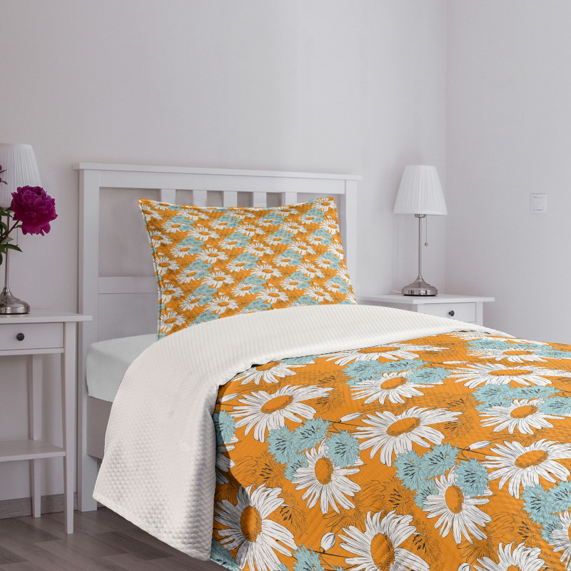 Spring Season Daisies Bedspread Set