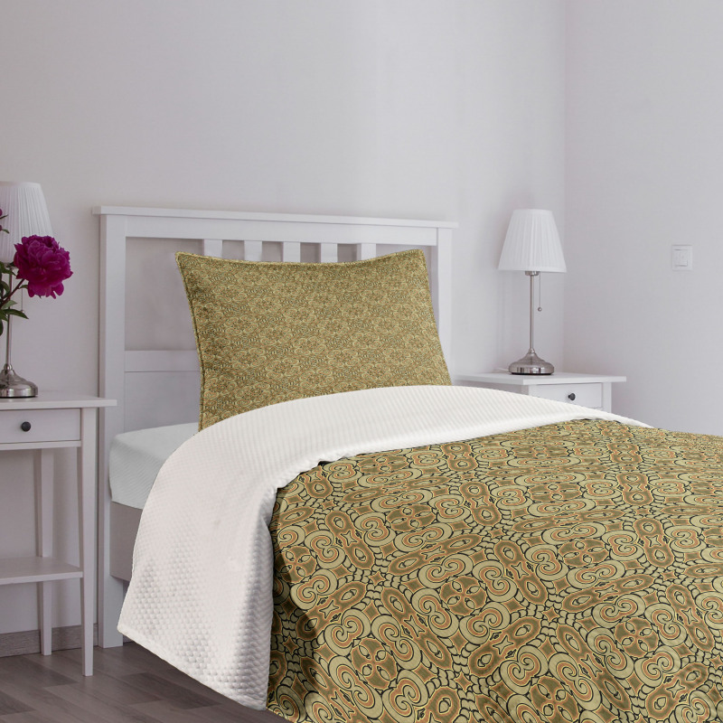 Green Ornament Bedspread Set