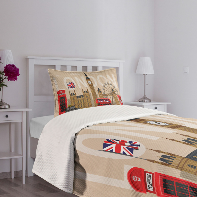 Britain Landmarks Bedspread Set