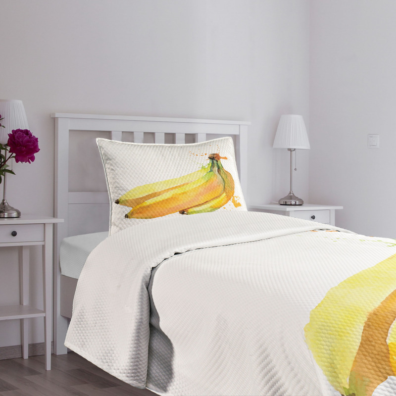 Tropical Illustration Bedspread Set