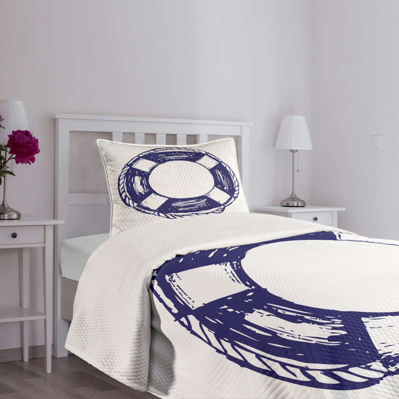 Sketch Life Buoy Bedspread Set