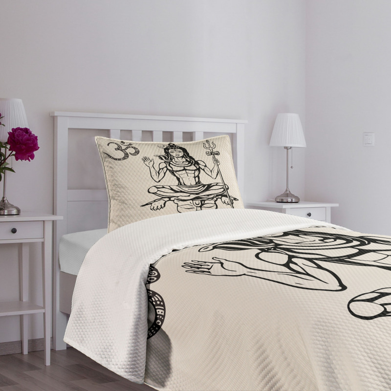 South Asian Figure Bedspread Set