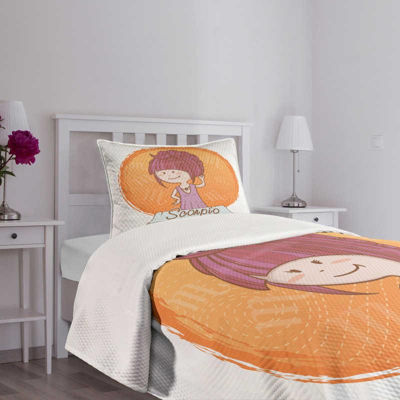 Cartoon Kid Girl Bedspread Set