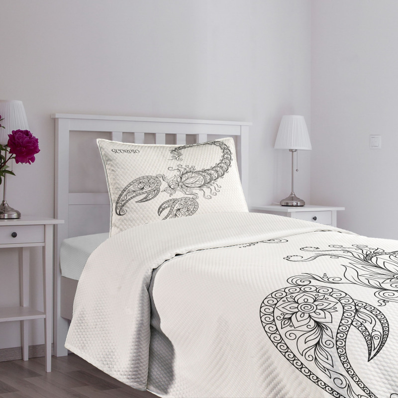 Floral Tattoo Bedspread Set