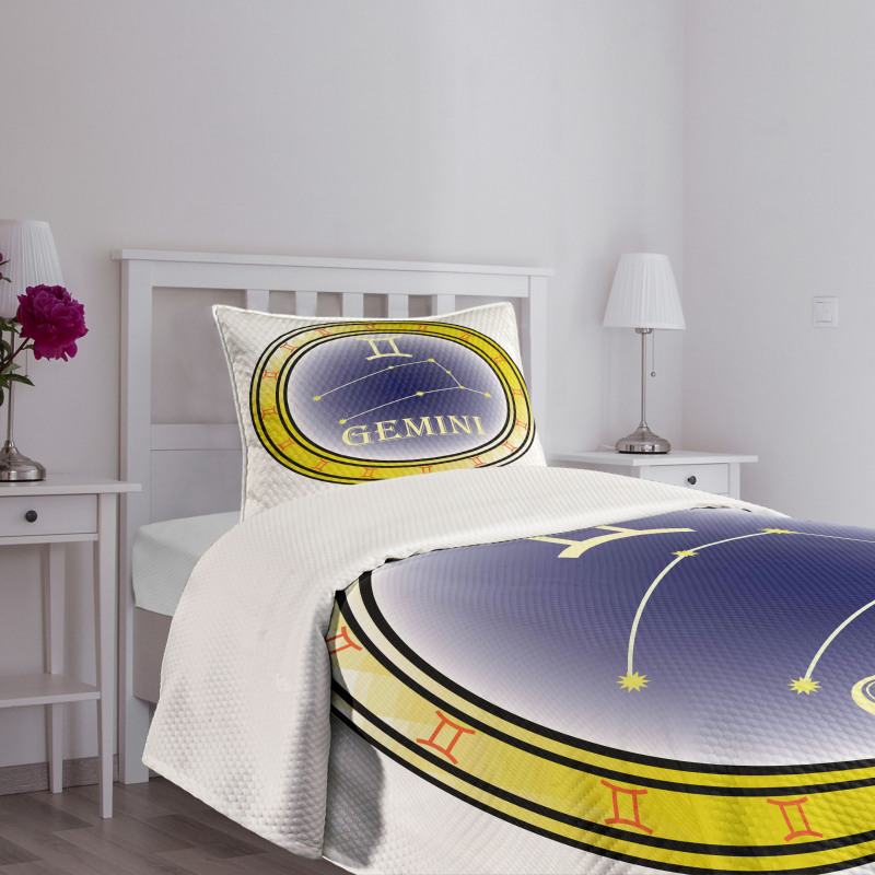 Circle and Signs Bedspread Set