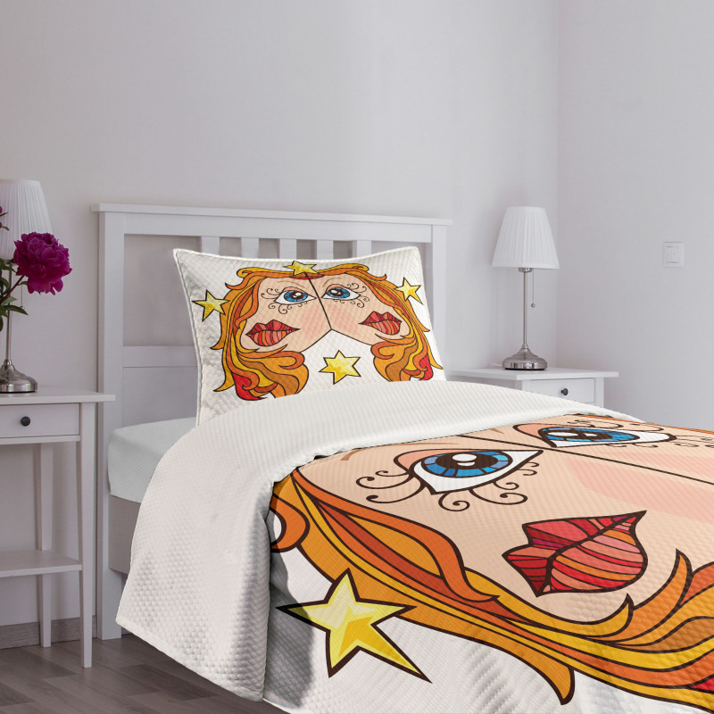 Twins of Zodiac Bedspread Set