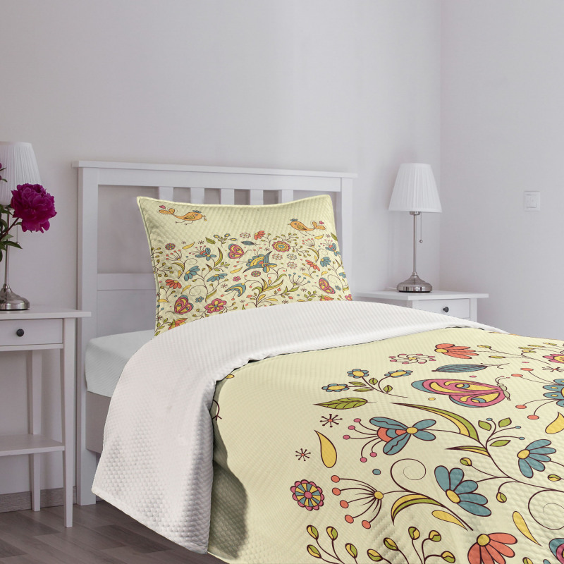 Colorful Summer Petals Bedspread Set