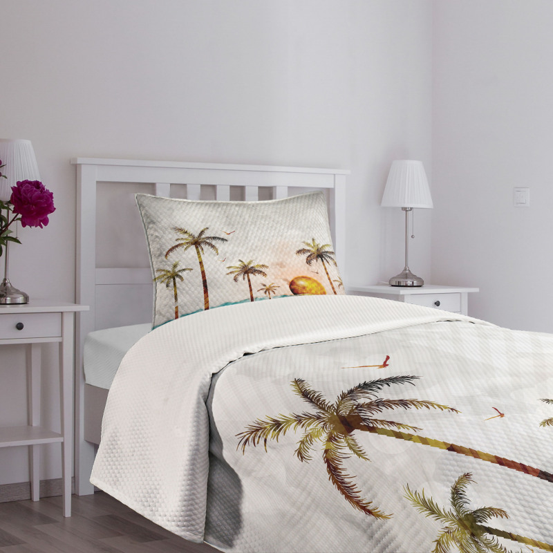 Tropic Landscape Art Bedspread Set