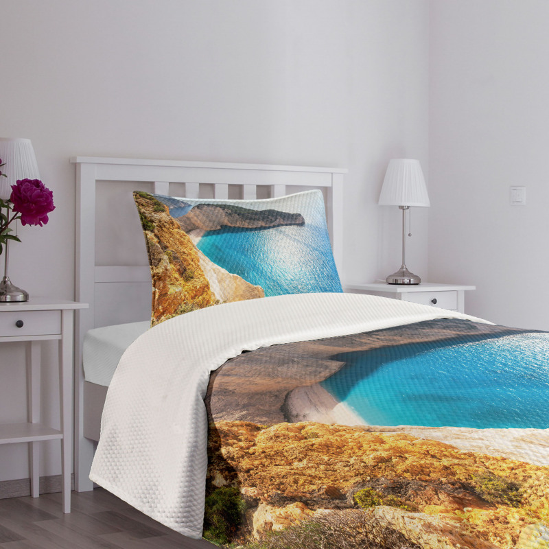 Zakynthos Island Coast Bedspread Set