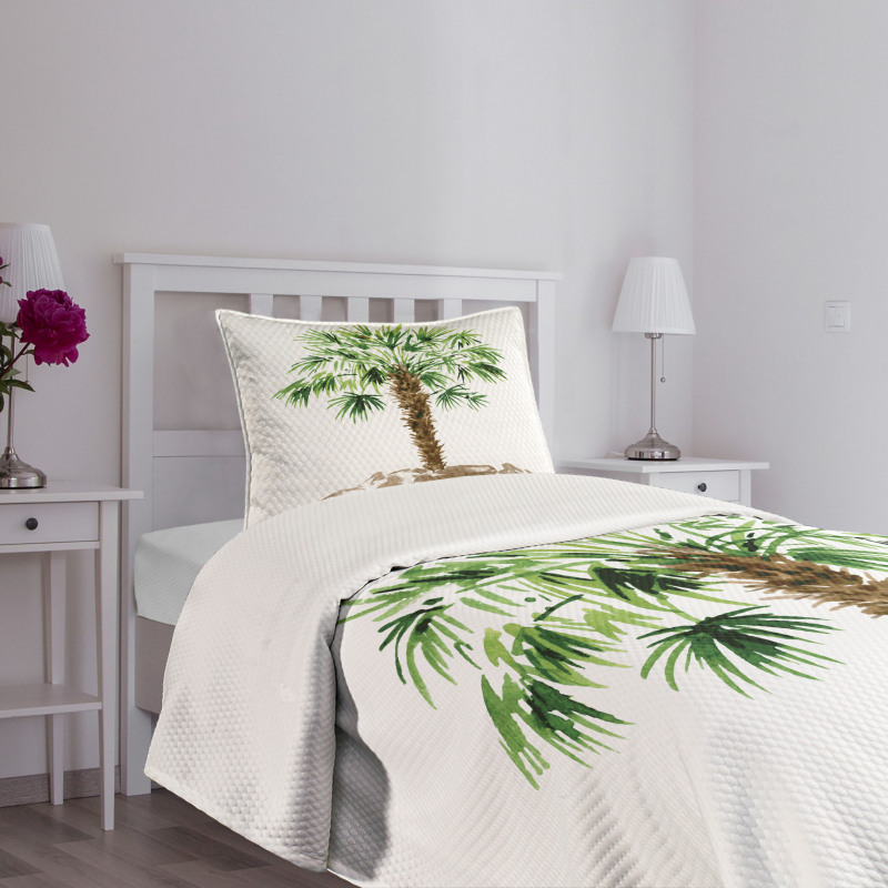 Hawaiian Palm Tree Bedspread Set