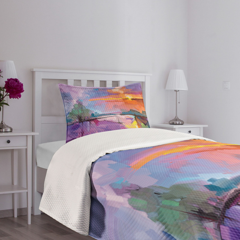 Mountains Design Bedspread Set