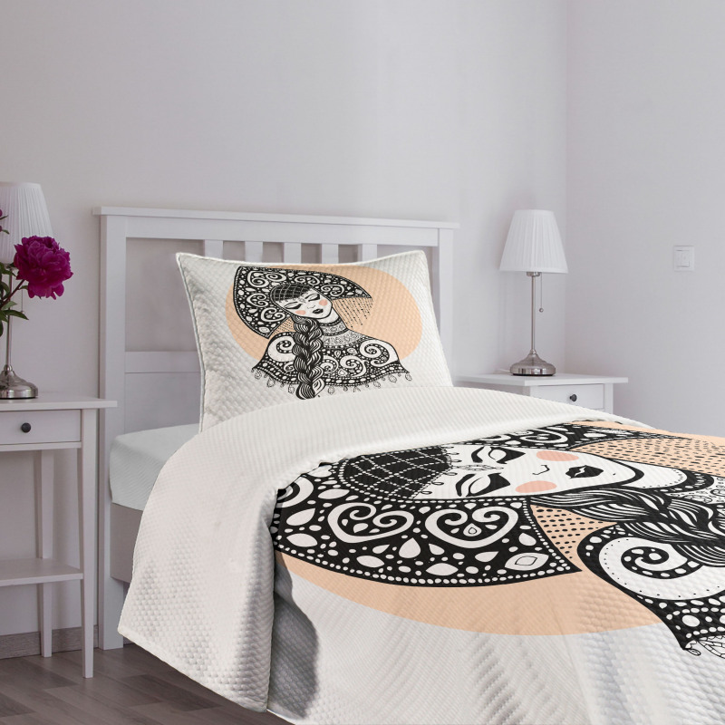 Slavic Woman Bedspread Set