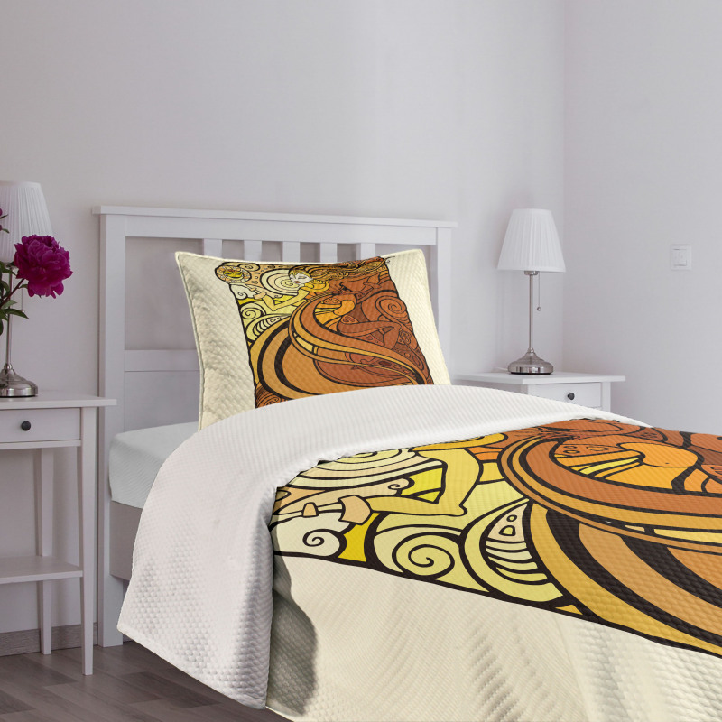 Woman with Sun Bedspread Set